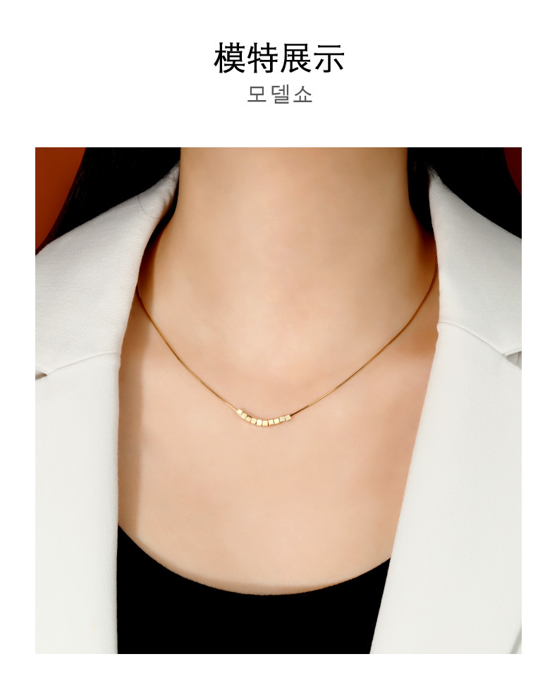 925纯银碎银子项链轻奢时尚蛇骨链小众ins百搭女高级感锁骨链青岛详情5