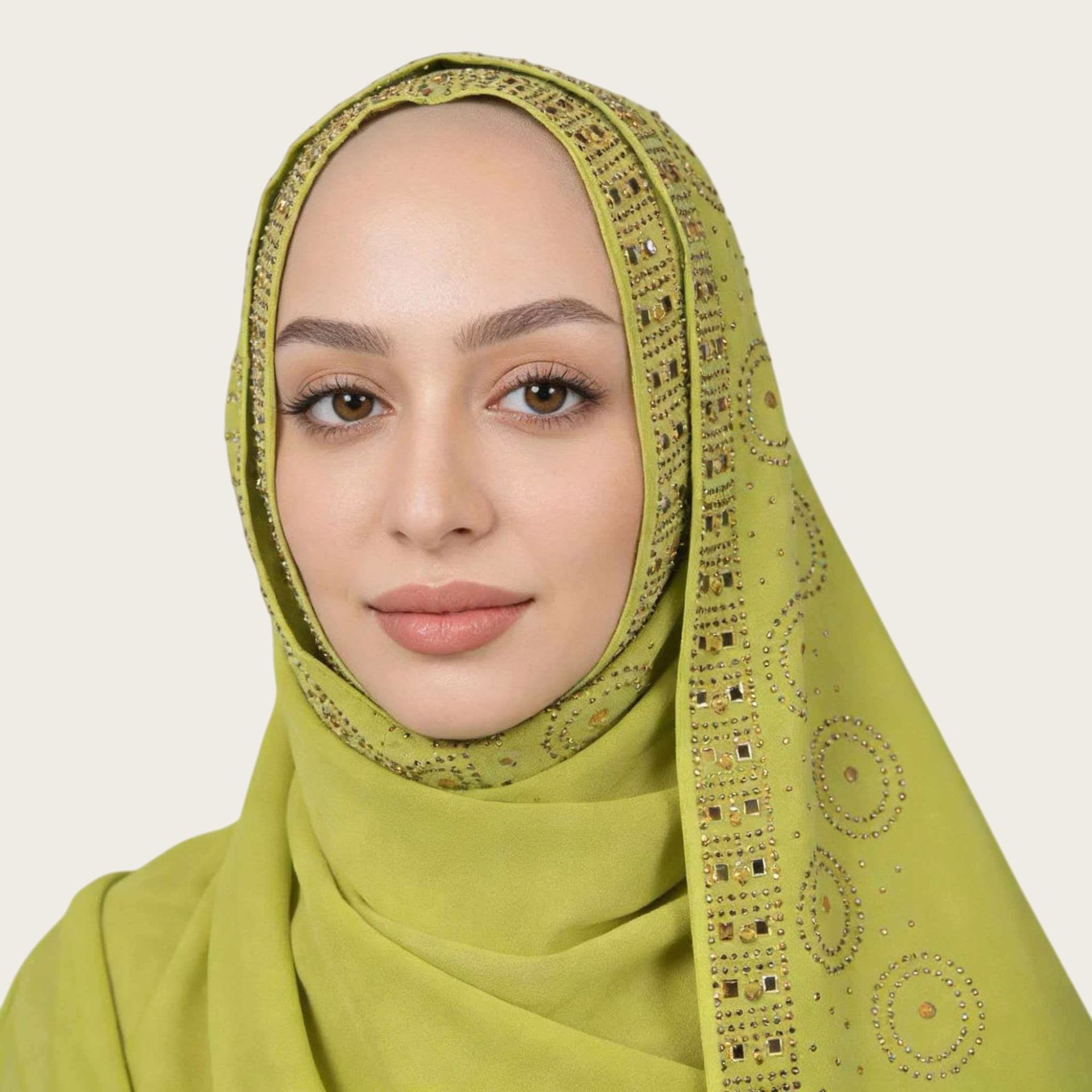 A007素色单色跨境新款围巾烫钻珍珠雪仿烫钻长巾盖头纱巾头巾花边详情10