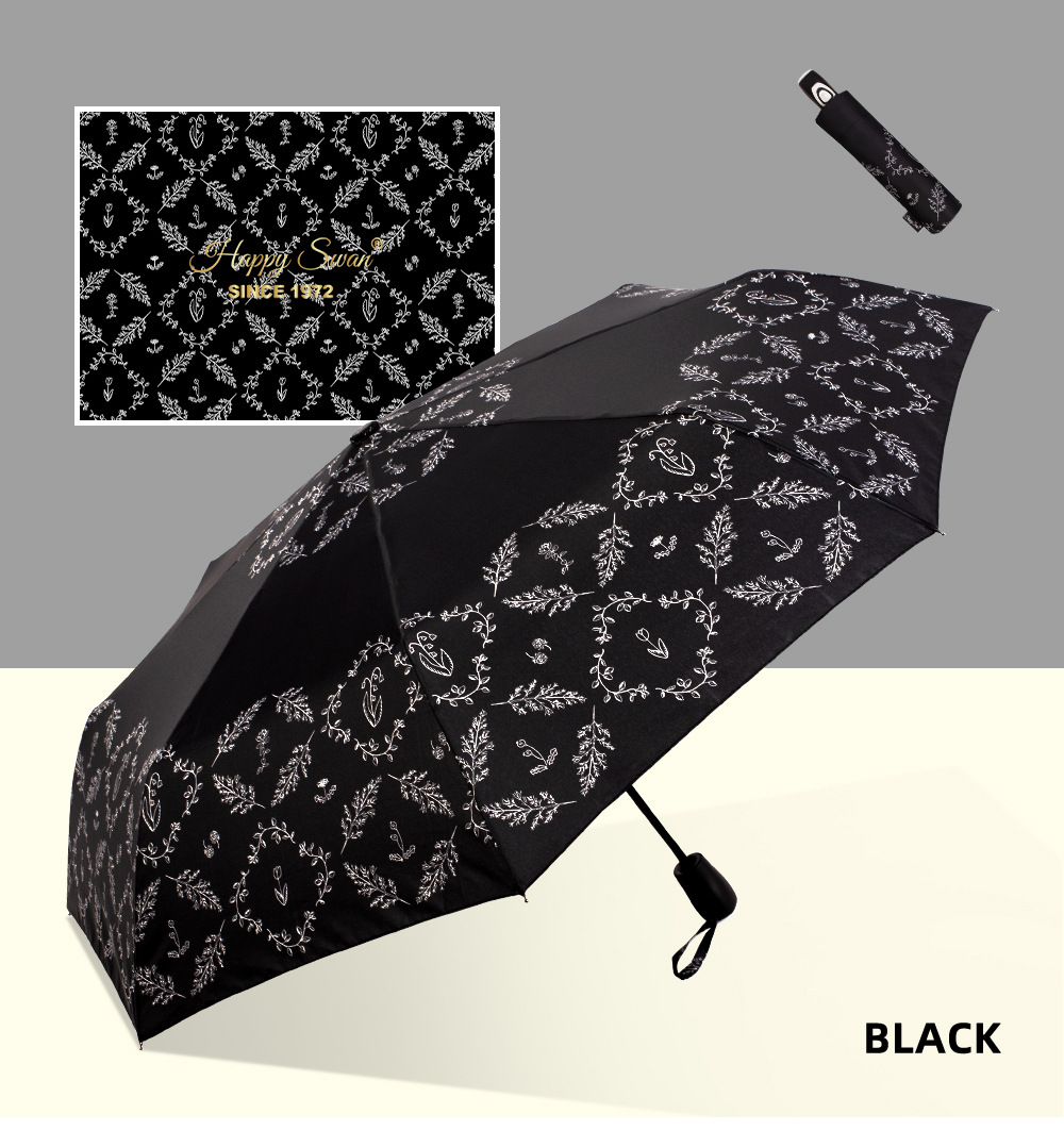 麦穗图案三折全自动伞外贸伞three folding umbrella雨伞批发详情6