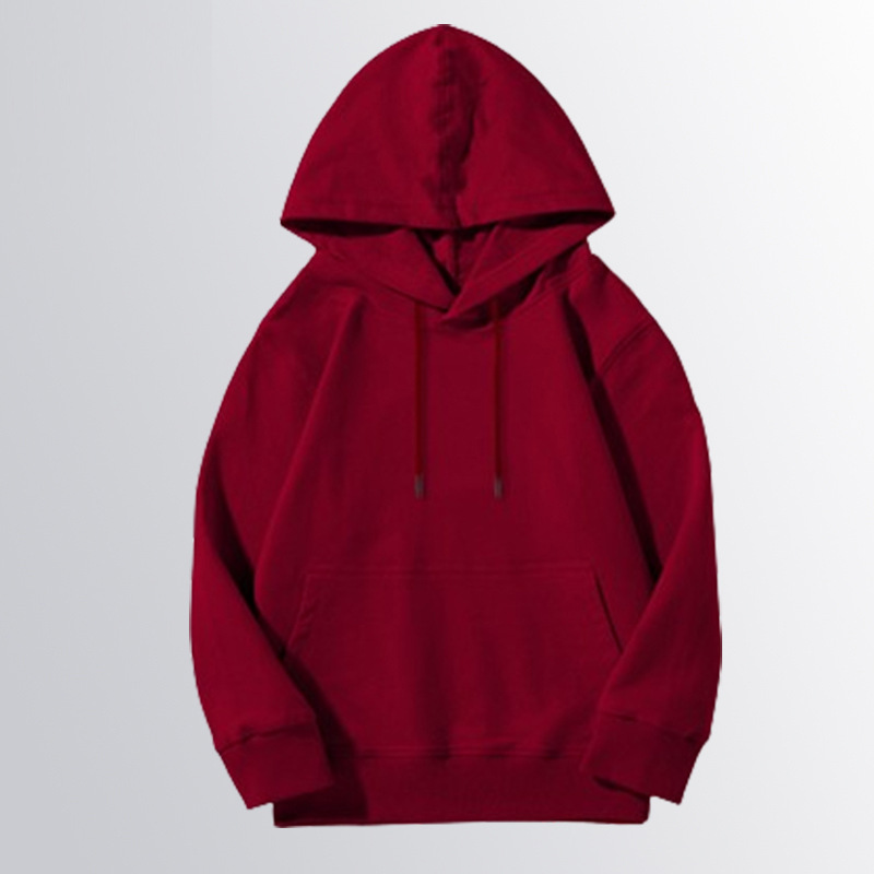 儿童纯棉圆领卫衣定制图案logo春秋款纯色320克光板卫衣跨境外贸详情34