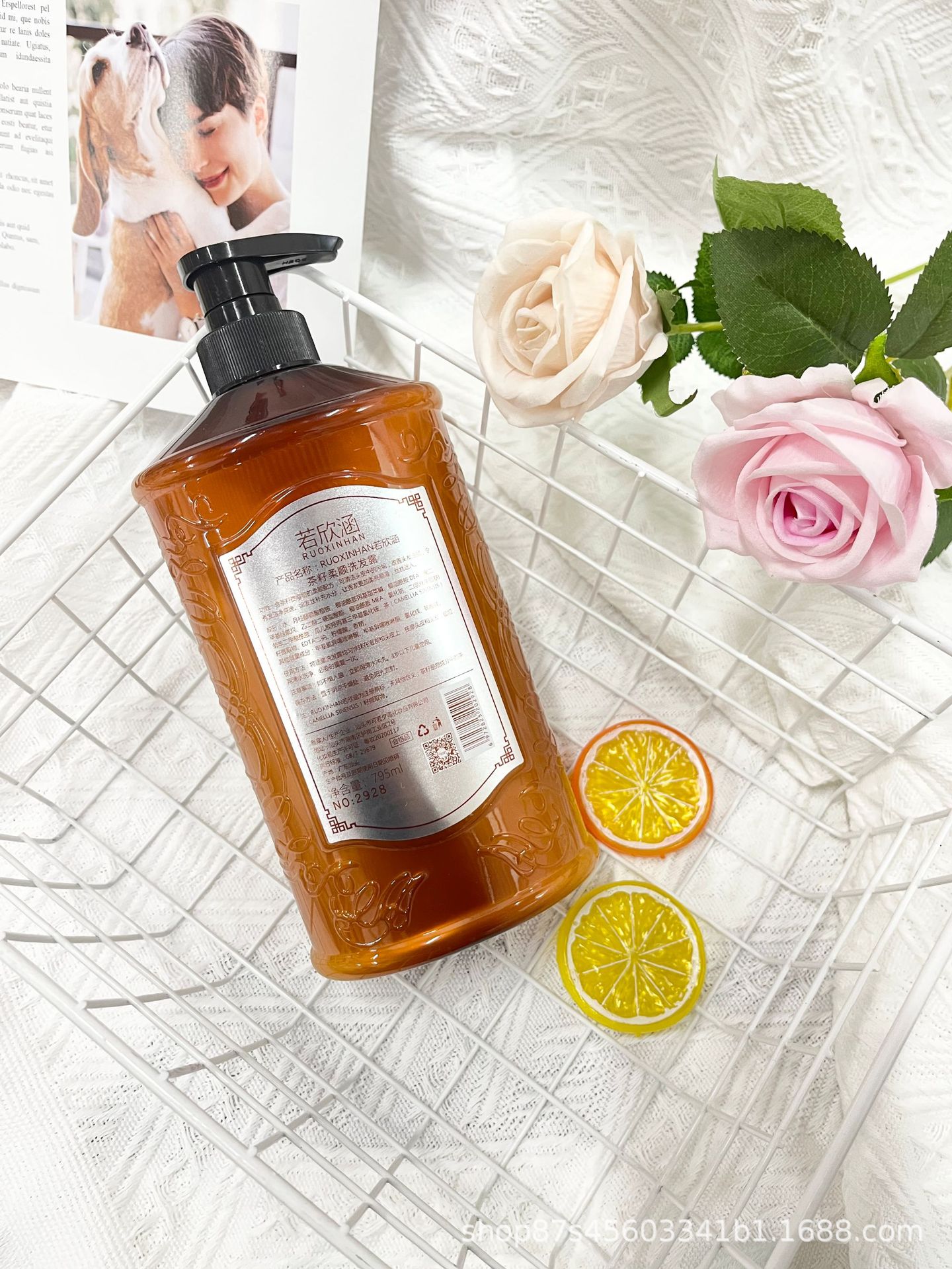 茶籽柔顺洗发露去屑止痒留香清洁头皮日用品家用洗发水代发批发详情7