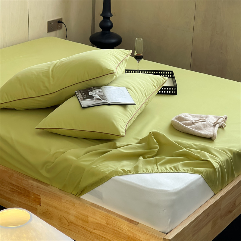 Long-staple cotton single item, all-cotton brushed quilt cover bed, simple pigment color pure cotton autumn and winter 1.8m bedding pic 144