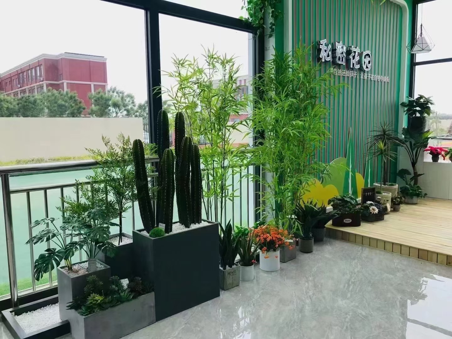仿真竹子室内装饰隔断屏风假竹子挡墙造景绿植盆栽细水竹办公文化园艺仿真枝叶树详情21