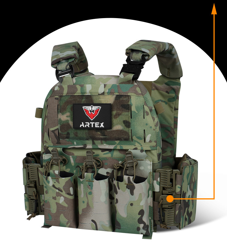 Yitu Outdoor Multi-functional waterproof nylon Military enthusiast Laser quick-release tactical vest vest modular elastic hanging pic 10