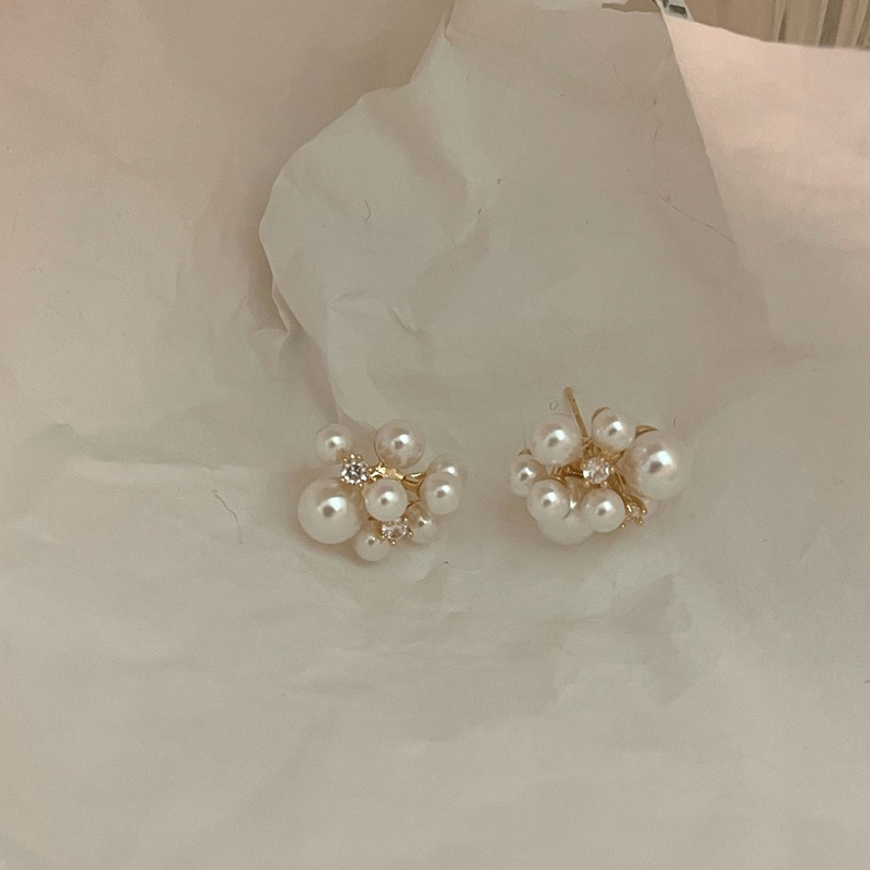 小众设计感珍珠耳环锆石轻奢风高级感925银针韩版春夏新款个性女~详情25