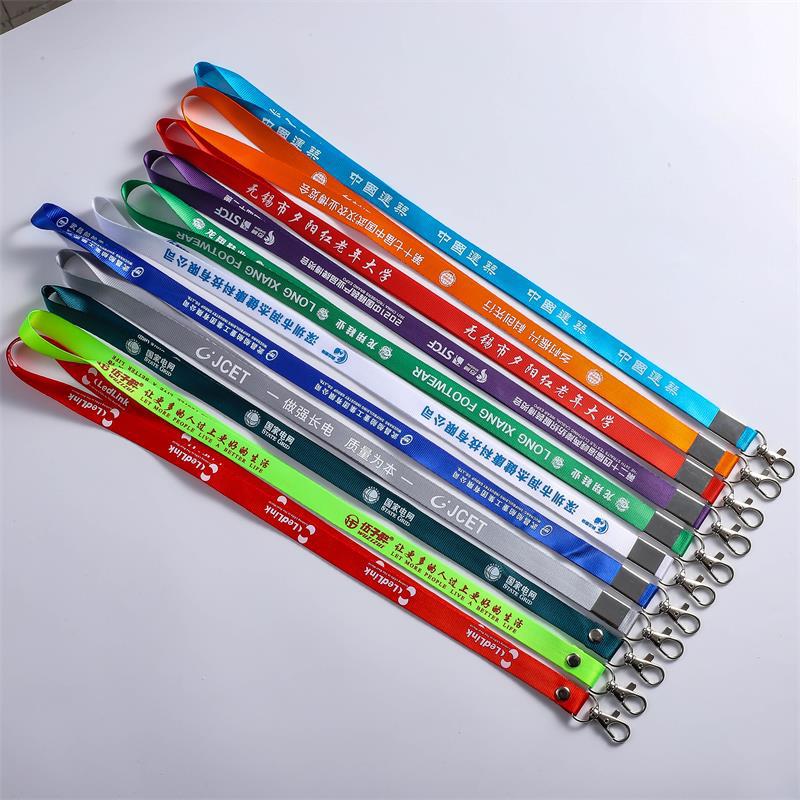 Customized heat transfer name tag lanyards, custom-made ID lanyards, exhibition PVC name tag lanyards, and logo printing from manufacturers pic 1