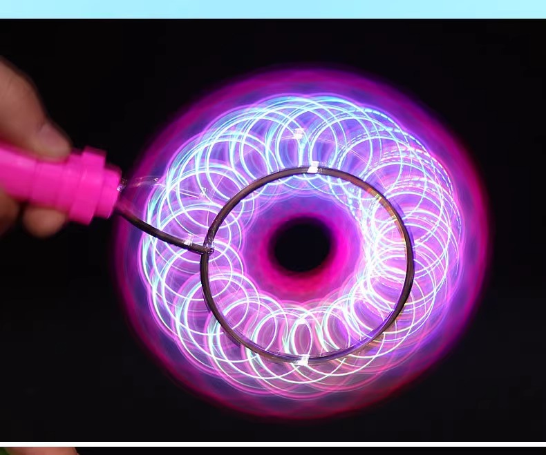 大号魔力飞转陀螺七彩灯光磁性魔幻旋转磁铁磁力发光陀螺玩具详情13