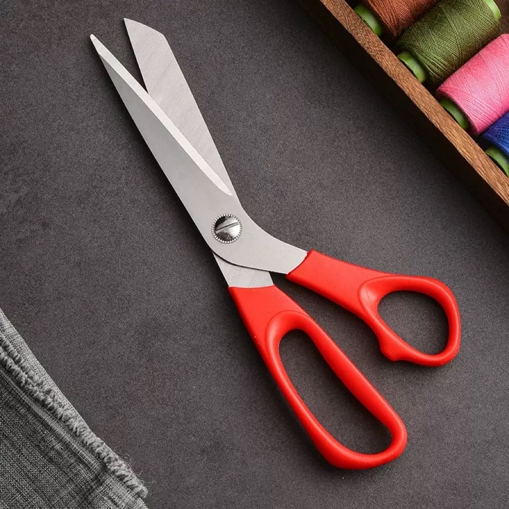 不锈钢裁缝剪刀强力剪布剪纸裁衣大剪刀省力柄大手缝纫师傅工具剪详情5