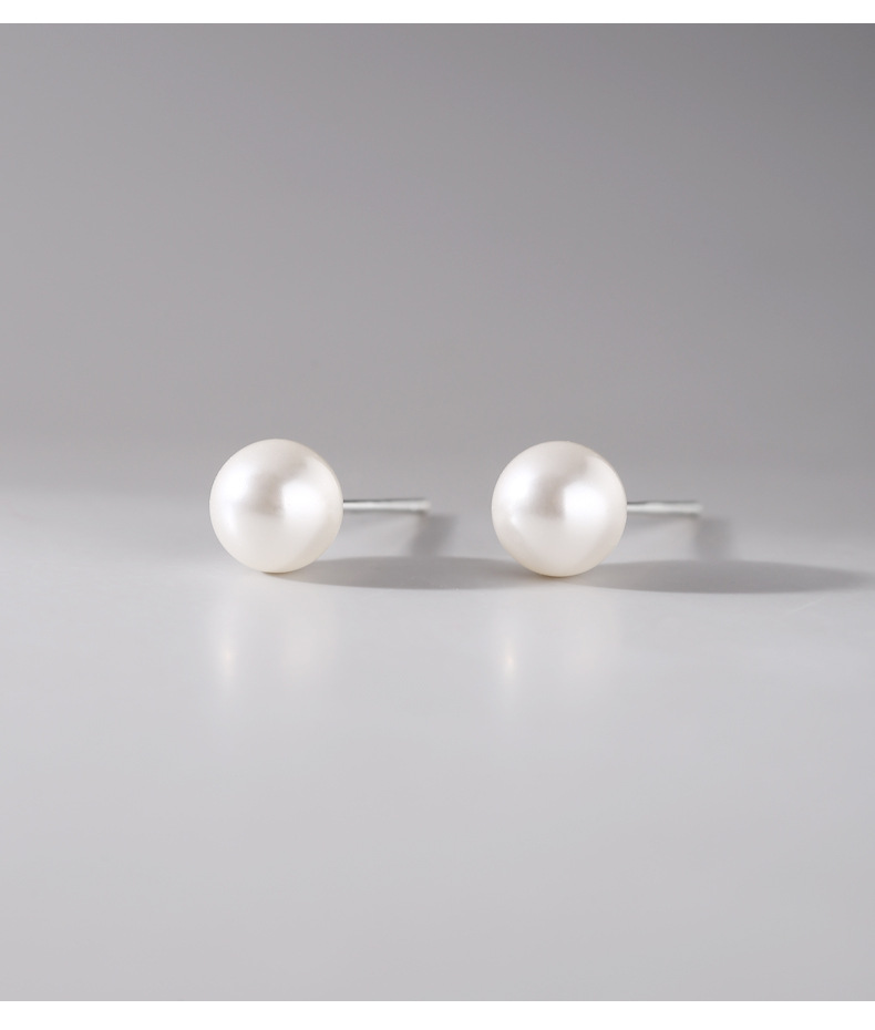 Swarovski pearl Stud earrings s925 sterling silver domestic crystal bead earrings are selling well, the same style as celebrities and versatile for women E8691 pic 14