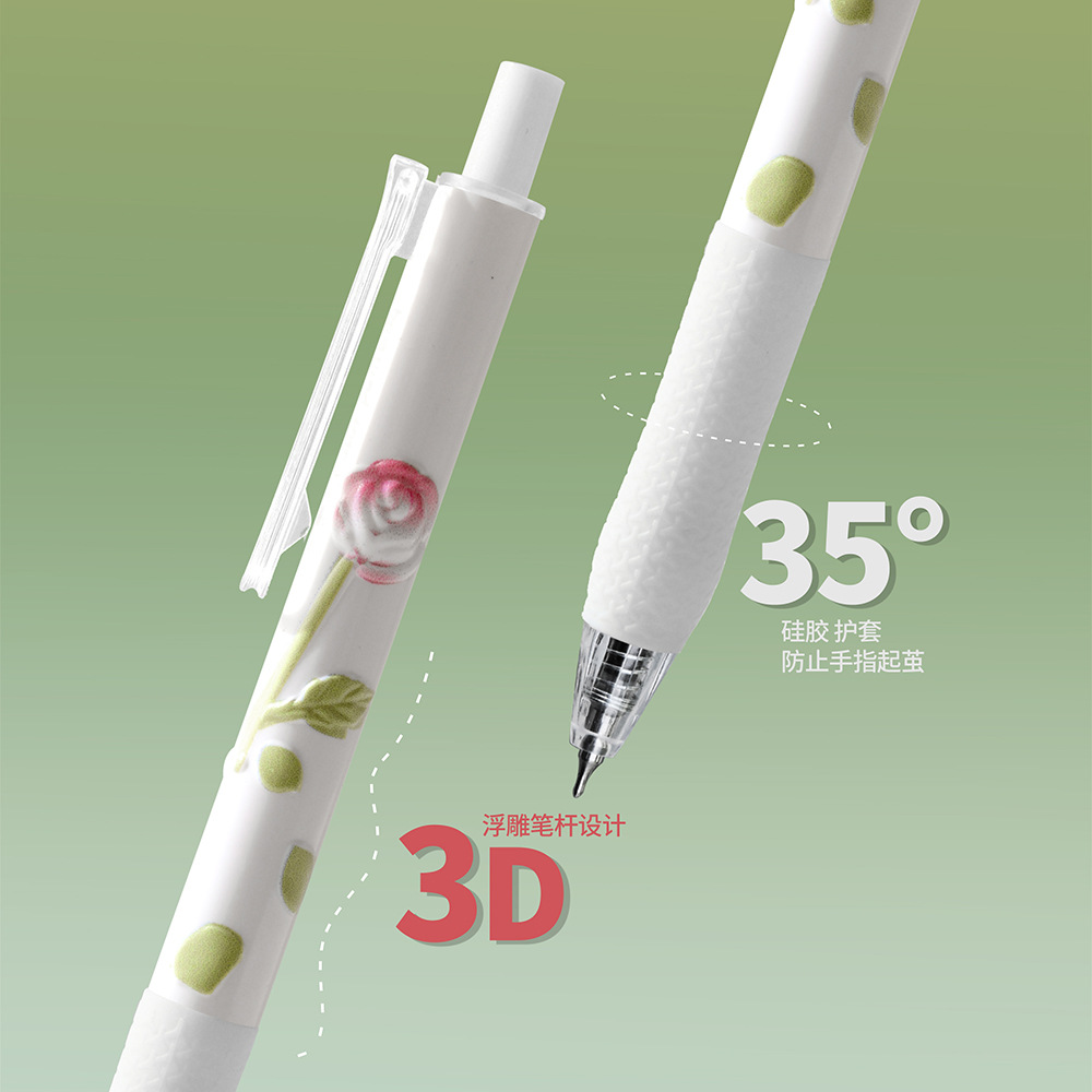 Chenxi Blank Fragrance Relief Pen 3D Gel Pen CS Double nib 0.5mm Black Signature Pen for students pic 7