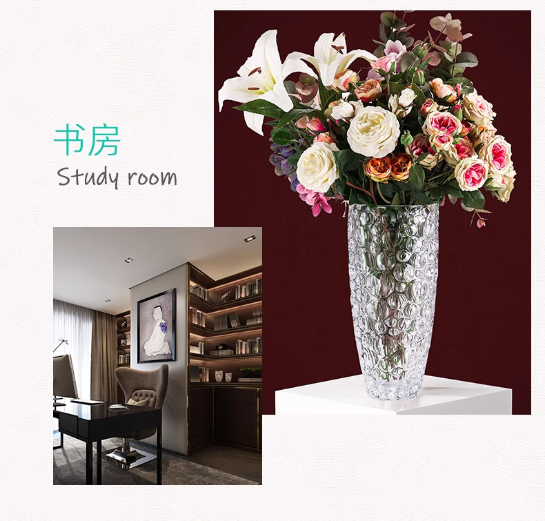 Czech imported crystal vase, high appearance level, European-style home living room decoration item, vase, light luxury and high-end glass gift pic 15