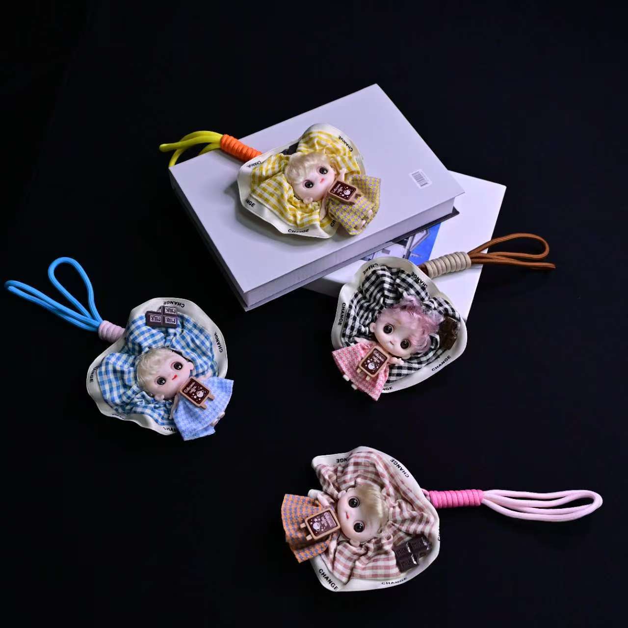 开学季毛绒玩具钥匙扣娃娃可爱卡通洋娃娃玩偶桃桃喵酱书包挂件详情10