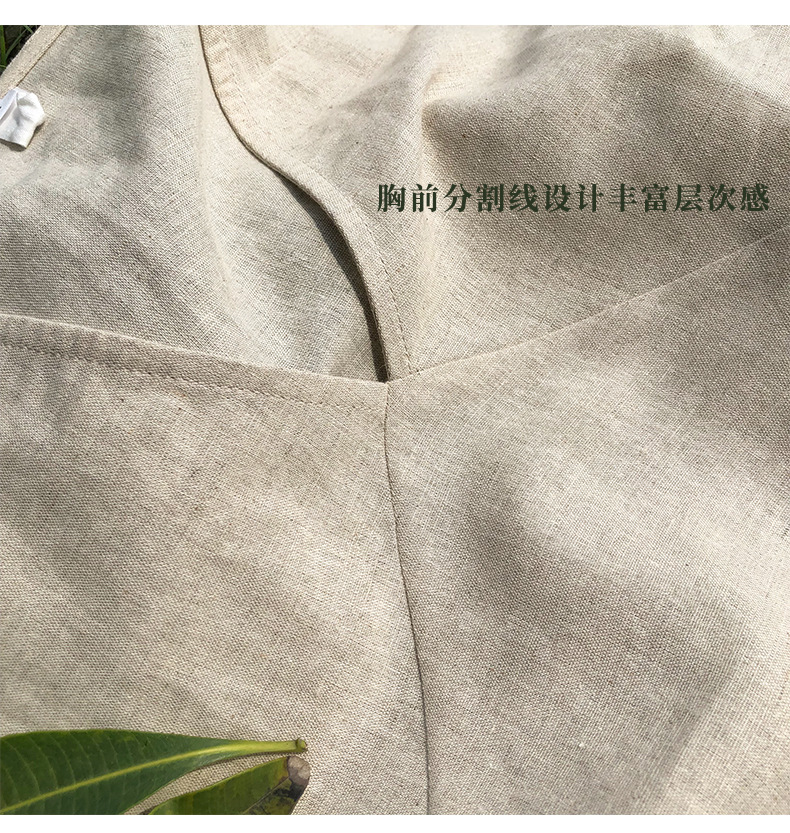 欧美风性感辣妹V领棉麻无袖连衣裙女 夏季基本款纯色修身背心短裙详情13