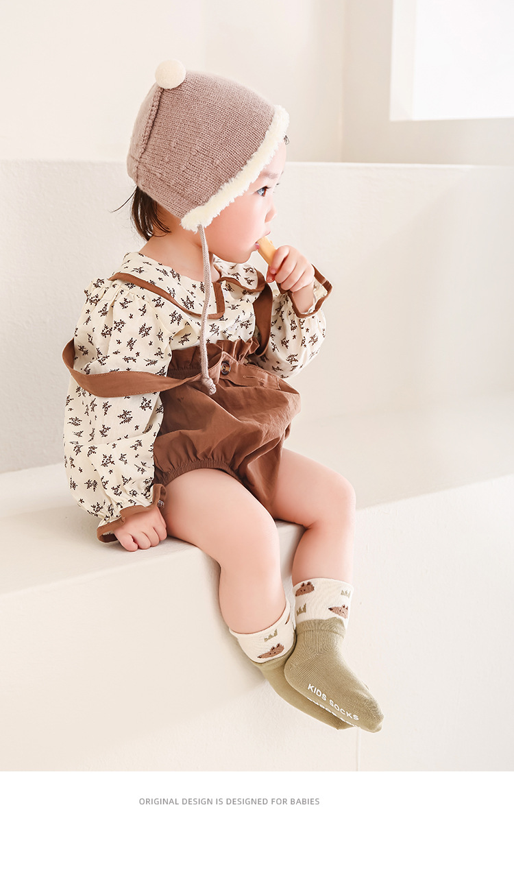 儿童袜子秋季新款宝宝袜可爱卡通防滑无骨新生儿室内学步袜婴儿袜详情24