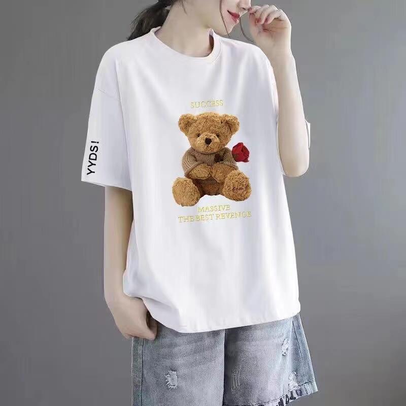 清仓捡漏~尾单大牌剪标专柜撤回外贸大码女装短袖中长款印花t恤女详情20