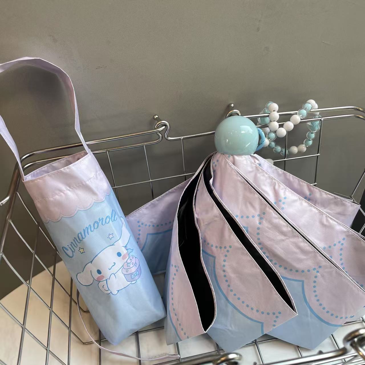 可爱大耳狗卡通图案正版授权三丽鸥晴雨伞搭配手拎袋设计遮阳防晒详情3