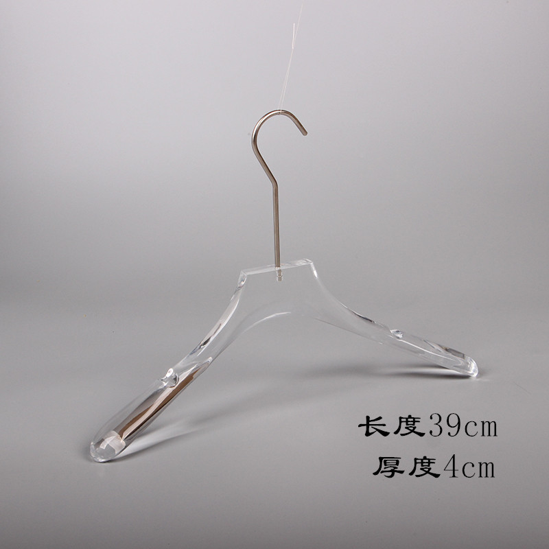 透明衣架服装店水晶男装高档衣服挂新款烟灰衣撑展示架水晶裤架详情13