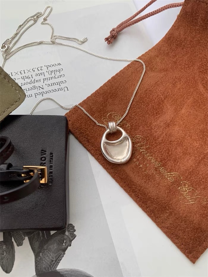 about nice同款韩国小众马鞍包项链简约不规则吊坠长款毛衣锁骨链详情1