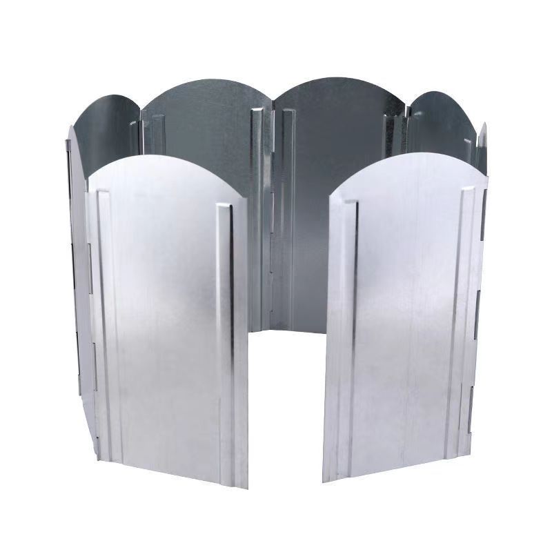 户外超轻折叠挡风板生卡式火炉头炉具用板野炊铁镀锌防风罩子批发详情10