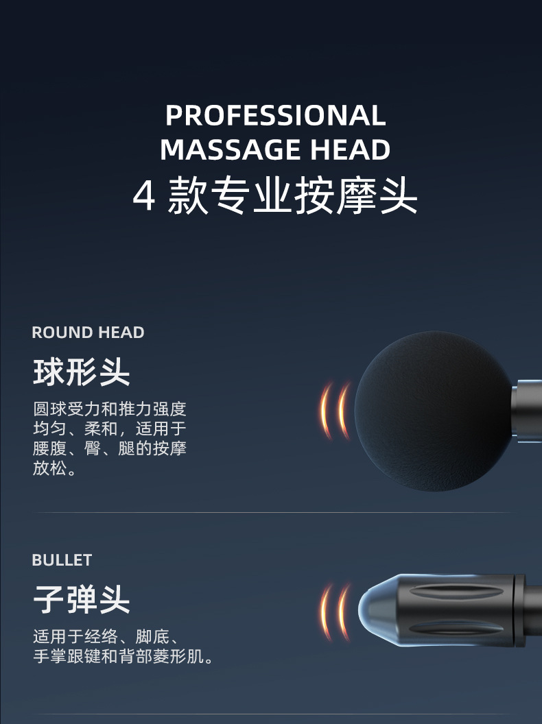 跨境筋膜枪肌肉放松颈椎按摩器迷你筋膜单头颈膜枪C72详情8