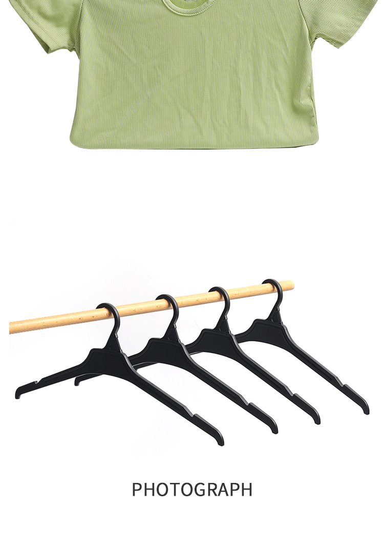 工厂直销无痕塑料衣架服装店专用防滑衣服架子衣挂衣撑防肩角详情6