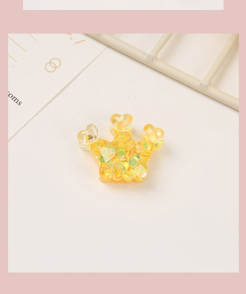 Cute little bear, colorful resin accessories, diy phone case, diamond-encrusted resin hair clip, ring accessories, handmade jewelry pic 17