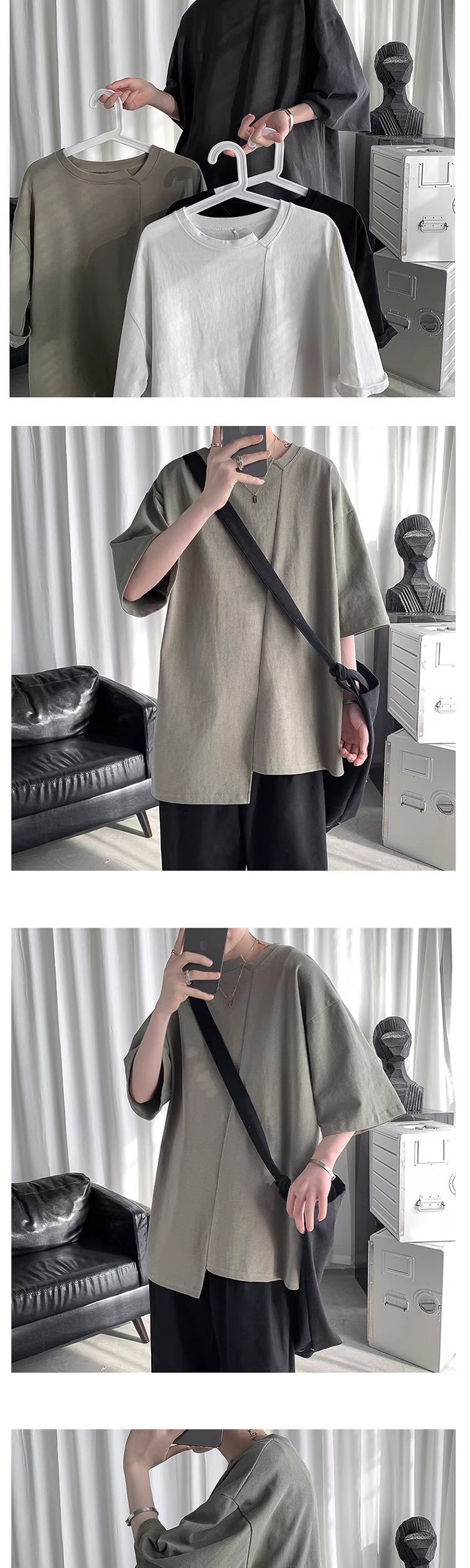 来图打样 定制西班牙港 金斯顿 圣何塞 不规则ins设计T恤超级工厂详情7
