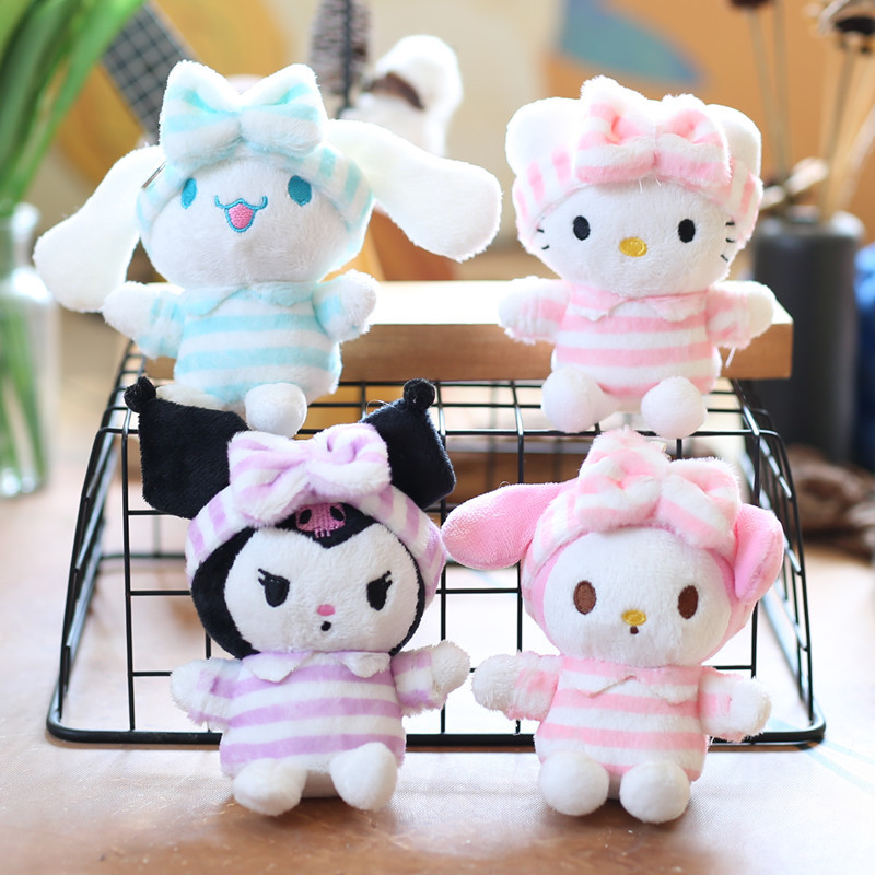 网红可爱浴巾三丽鸥库洛米挂件毛绒玩具公仔玉桂狗包包挂饰钥匙扣详情1