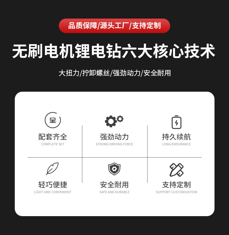 Lithium battery impact drill, hand drill, multi-functional lithium battery drill, power tool, portable household electric screwdriver set pic 14