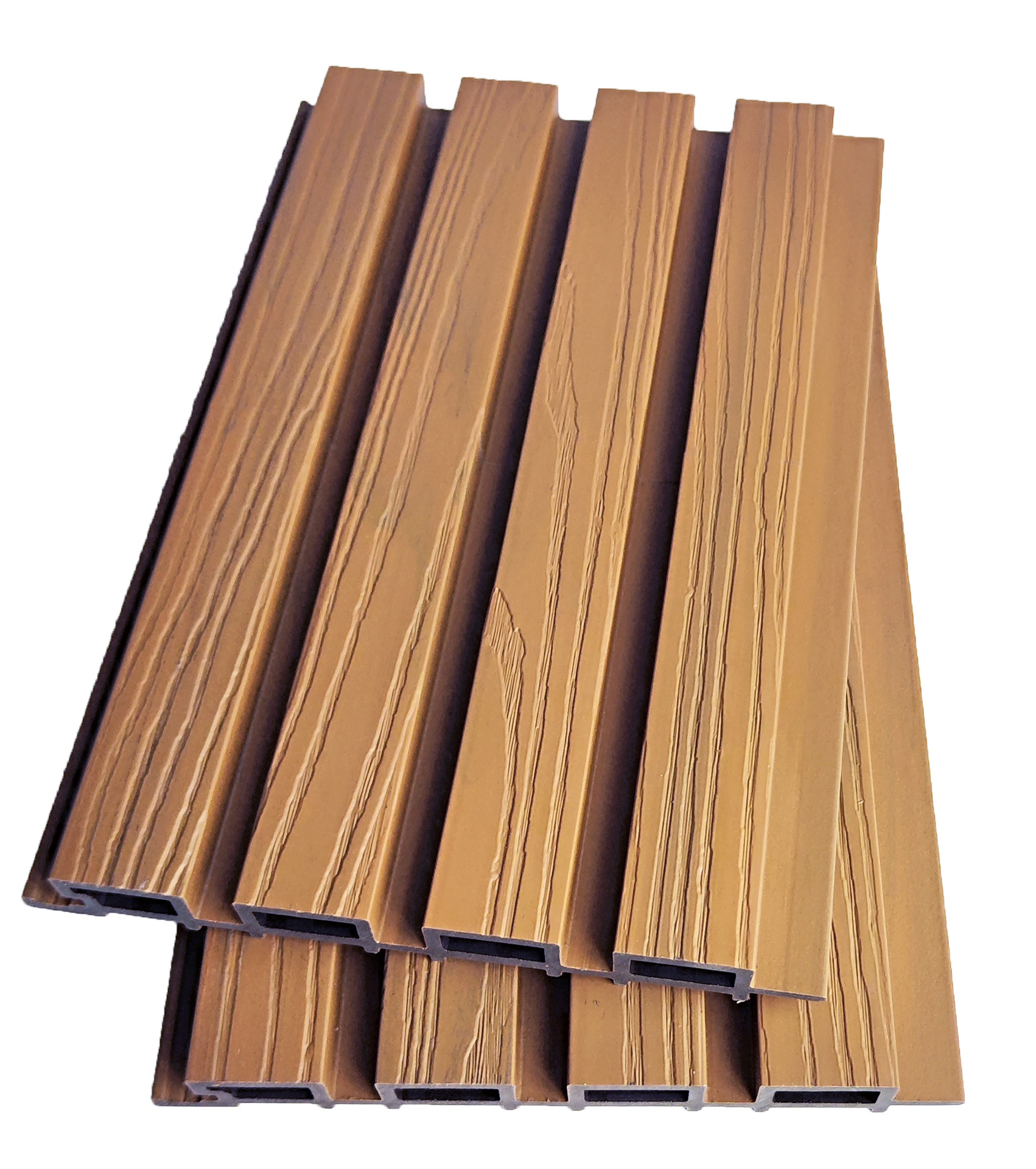 wpc grating wood-plastic Great Wall board, second-generation co-extruded wood-plastic wall panel, wood-plastic fence, outdoor courtyard pic 7