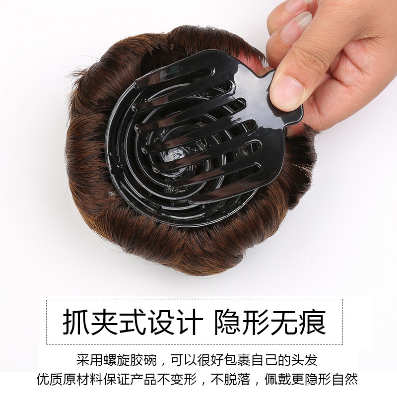 现货批发假发女九朵花抓夹盘发器花苞头新娘丸子头盘发器抓夹发包详情4