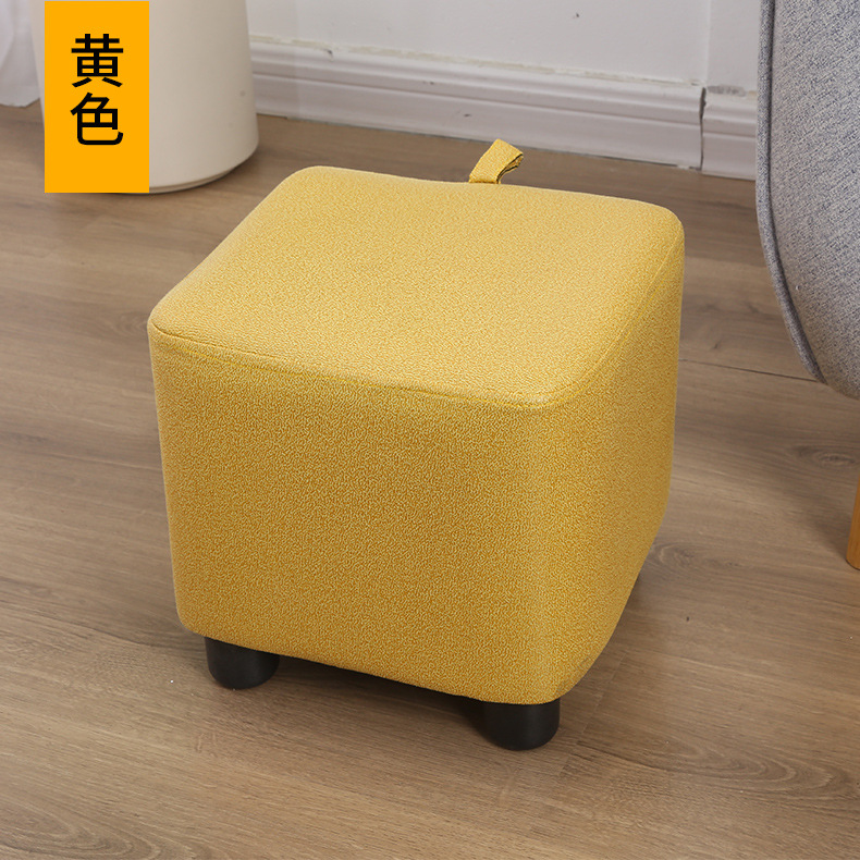 厂家批发方型家用换鞋凳简约矮凳布艺小凳子客厅坐凳穿鞋凳加logo详情14