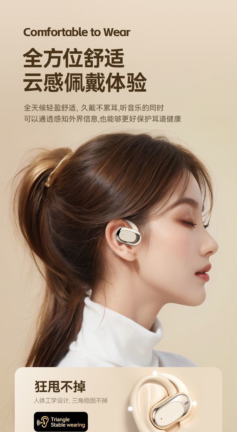The GT526Y Berlin Sound in-ear OWS noise-cancelling Bluetooth wireless headphones can be rotated 130° pic 3