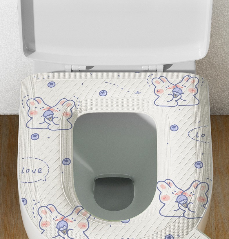 防水易清洗马桶坐垫夏季四季通用泡沫硅胶垫大号家用耐脏粘贴坐便详情5