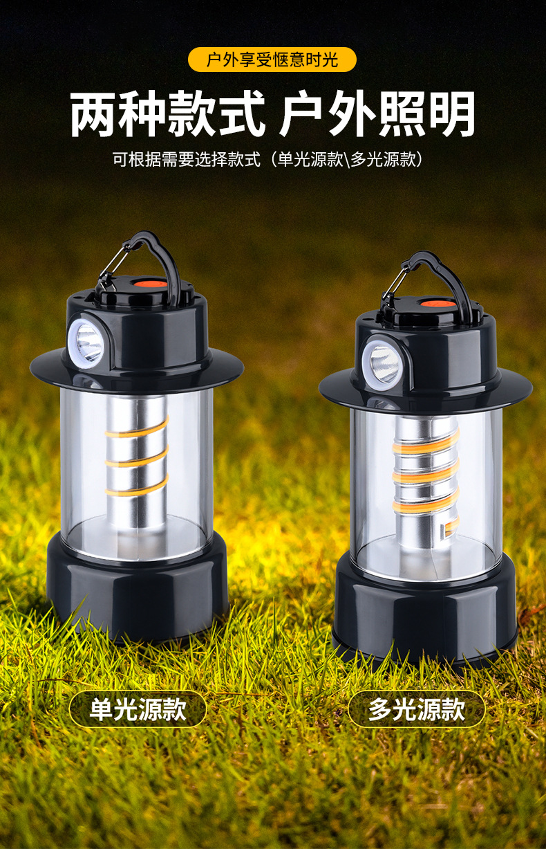 2025跨境新款LED户外氛围照明野营灯长续航双螺旋多功能露营灯详情10