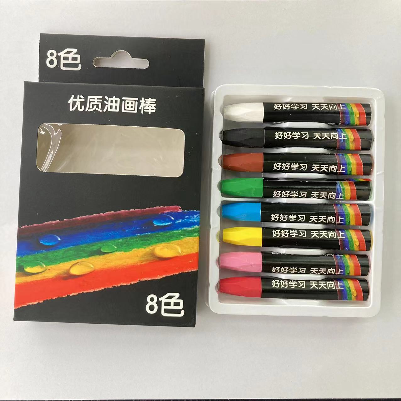 优质环保六角油画棒美术培训机构绘画班专用儿童叠色多彩油画棒笔详情15