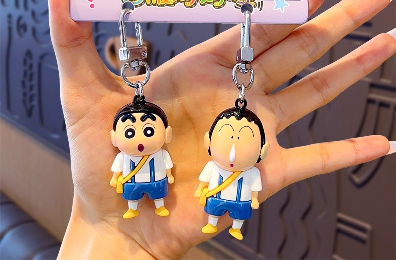 正版蜡笔小新磁吸对对碰钥匙扣情侣闺蜜包包小挂饰可爱公仔冰箱贴详情8