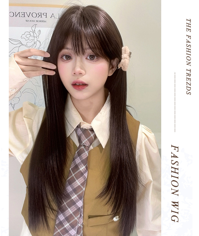 制霸假发黑长直甜美可爱精修高层次网红时尚自然显白jk全头套批发详情10