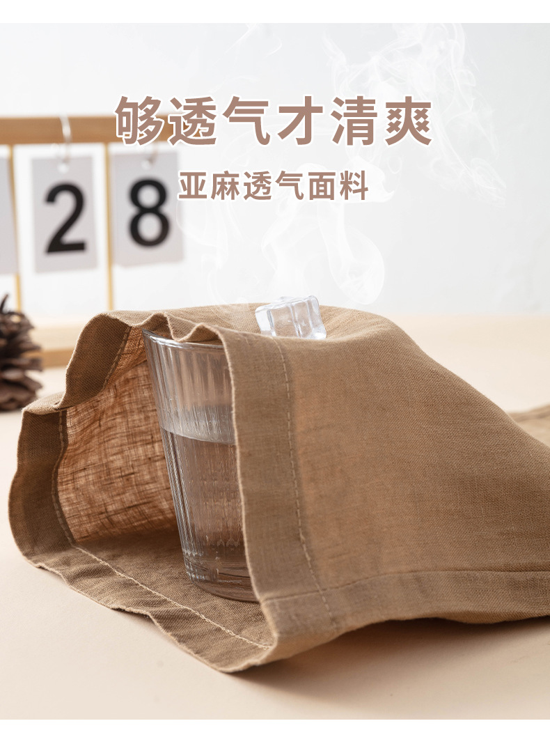 女士休闲裤纯亚麻裤子女夏季薄款阔腿裤女2025新款高腰垂感直筒裤详情5