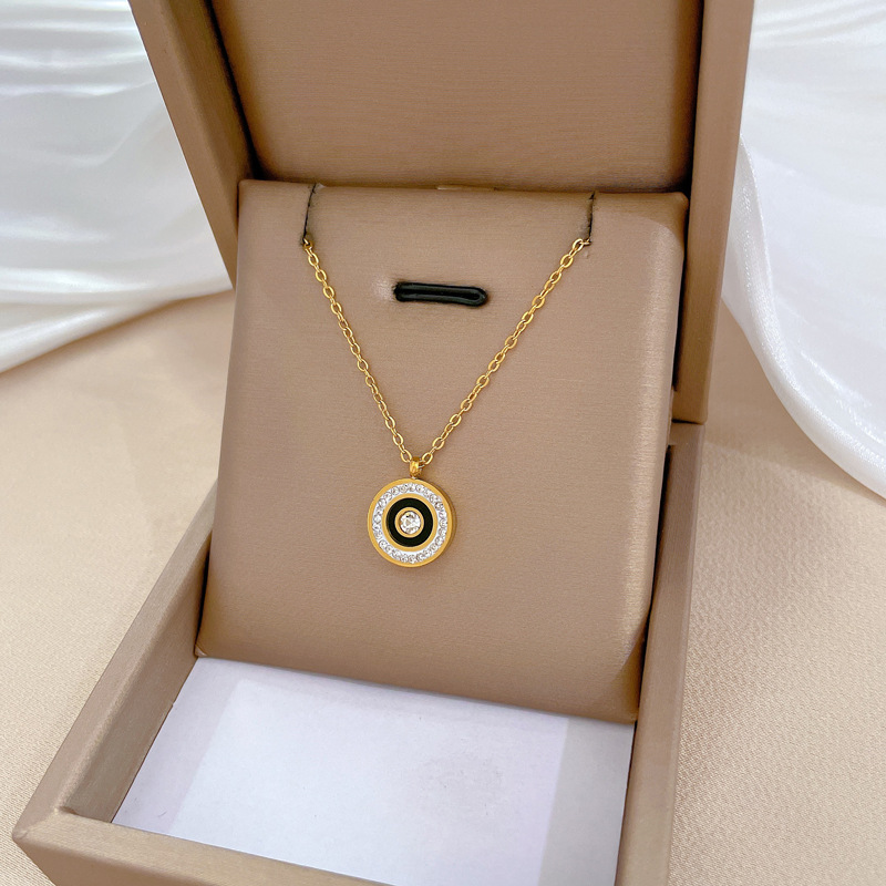 【通体钛钢】几何星球个性极简风炉内真金项链女ins网红锁骨链详情43