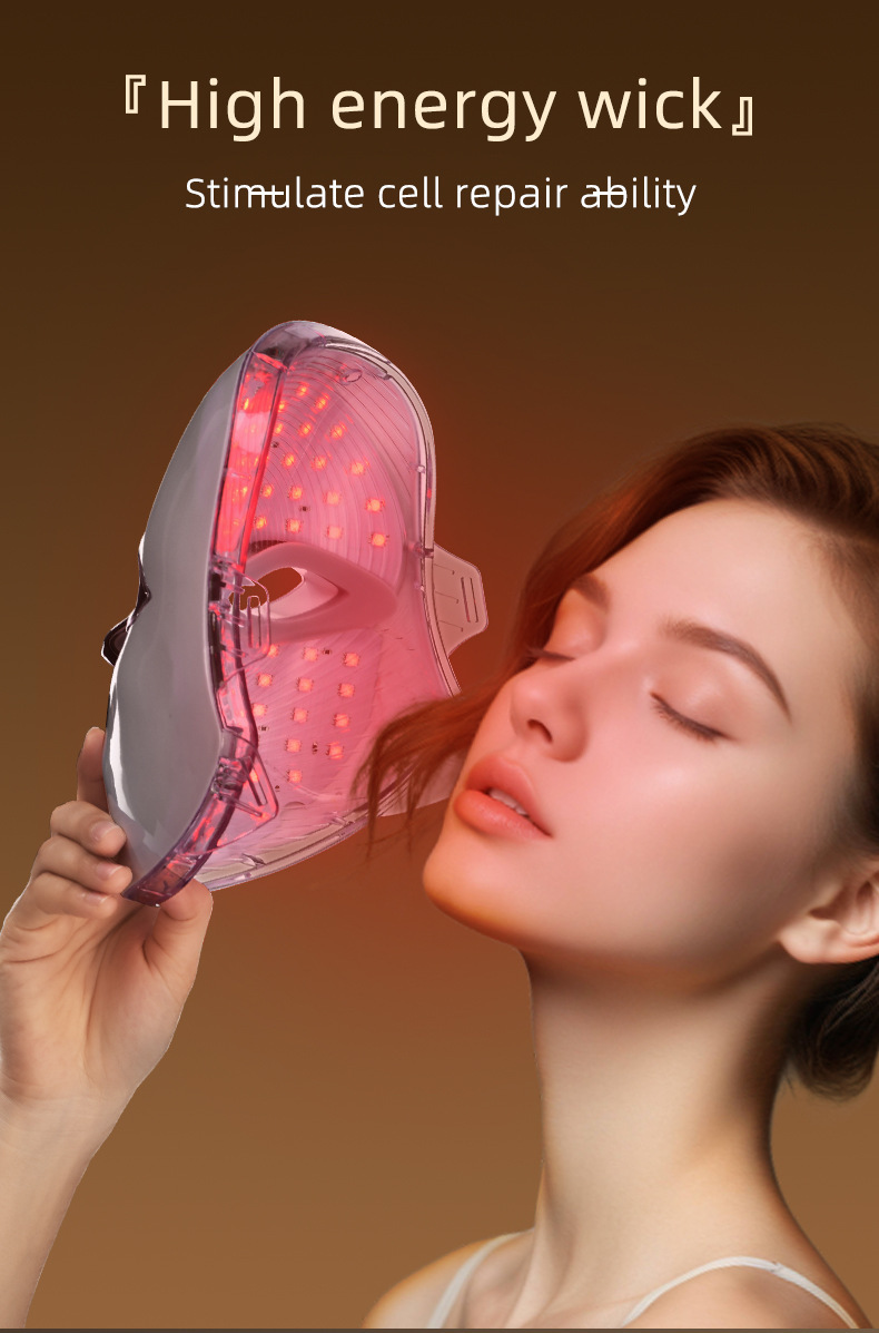shanilak recargable touch colorful colorful light mask instrument instrumento de rejuvenecimiento fotónico de la piel máscara máscara de belleza led espectrómetro de belleza pic 3