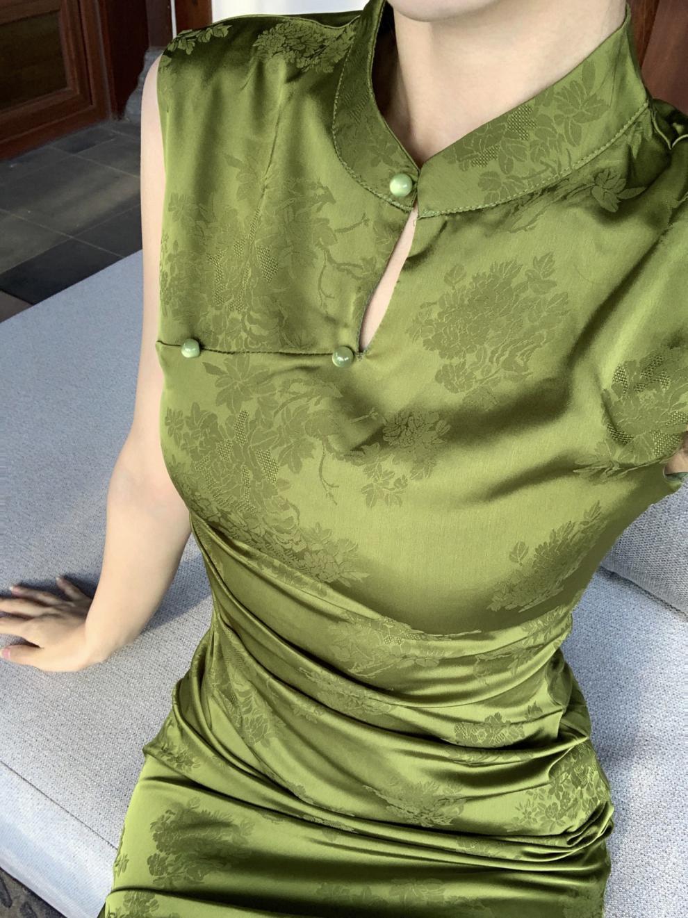 伊茉夏怜语~新中式高端女装连衣裙2024夏季高级感改良女装旗袍裙详情21