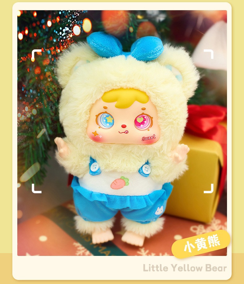 正版三小毛小熊小免的欢乐野餐系列挂件毛绒潮玩盲盒批发背包装饰详情17