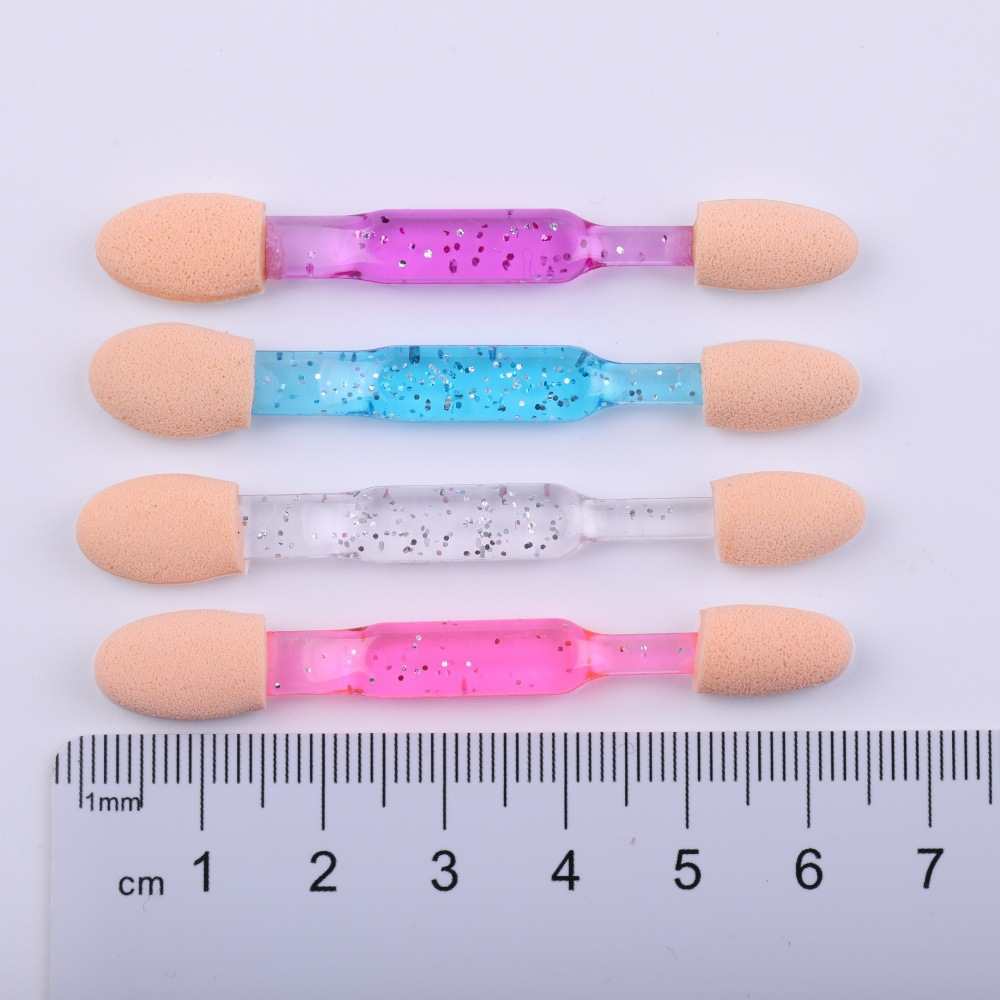 一次性眼影棒乳胶彩葱粉杆双头迷你眼影刷便携黑色美妆工具批发详情4