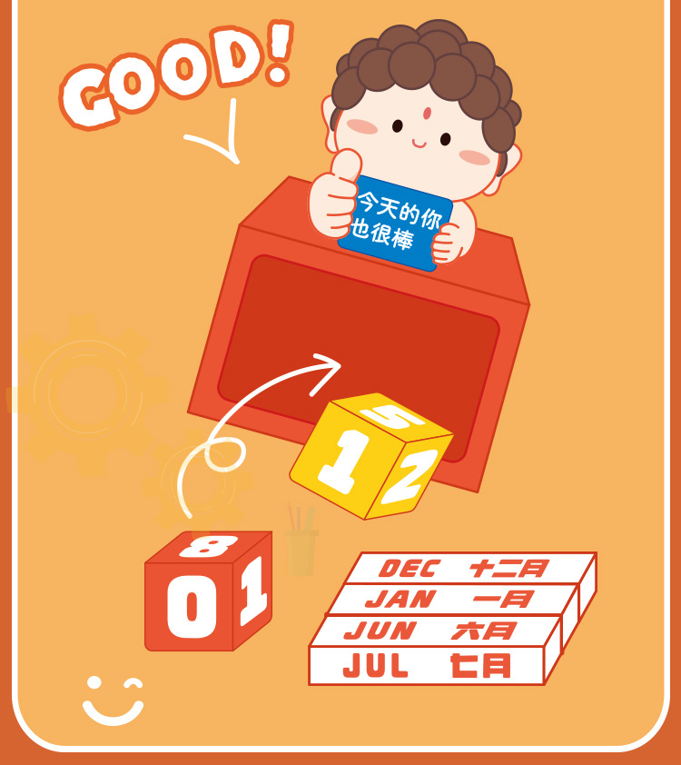 小佛祖日历摆件 创意设计桌面挂历日历装饰卡通萌趣佛祖摆件批发详情3