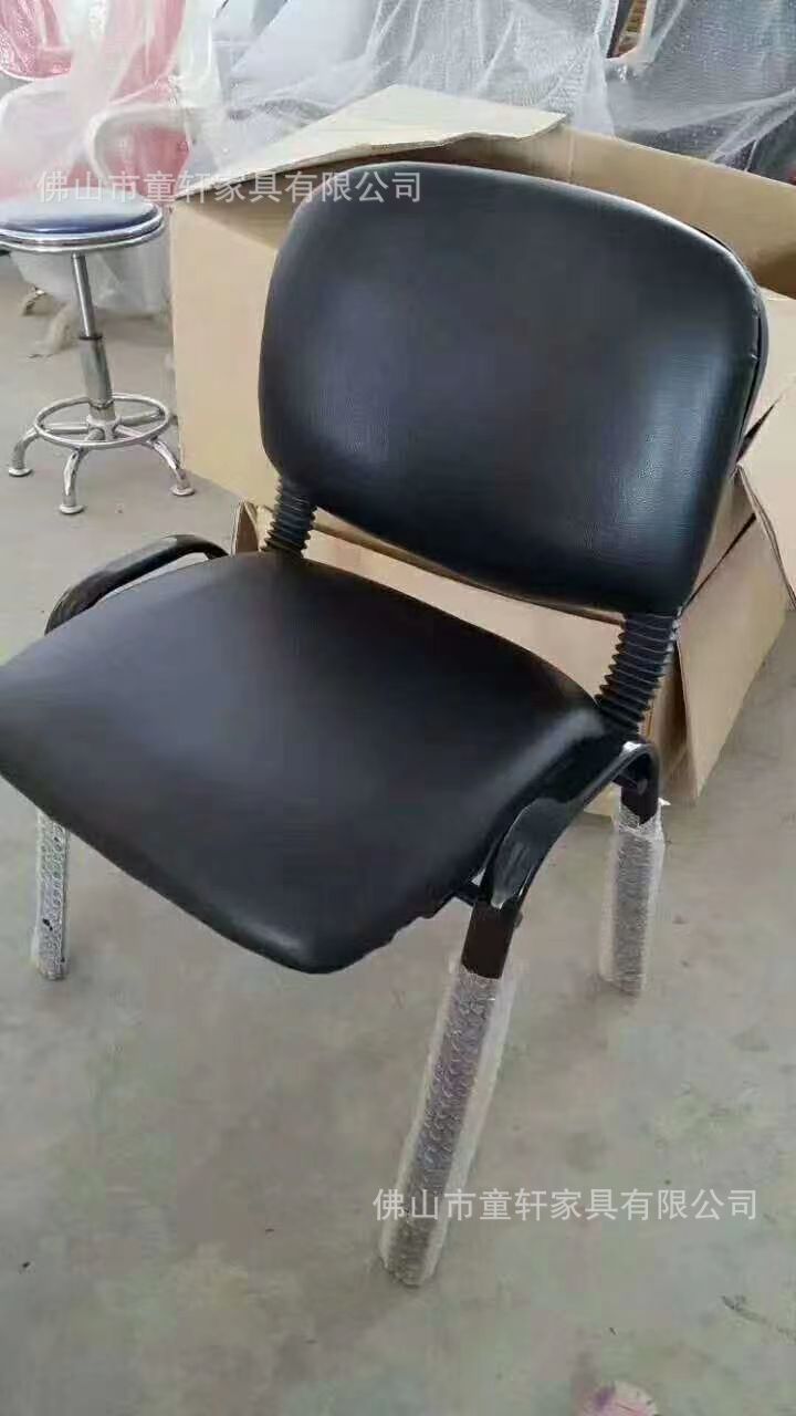 Foshan manufacturer wholesals foreign trade office chairs, fabric four-legged training chairs with writing boards and armless conference seats pic 37
