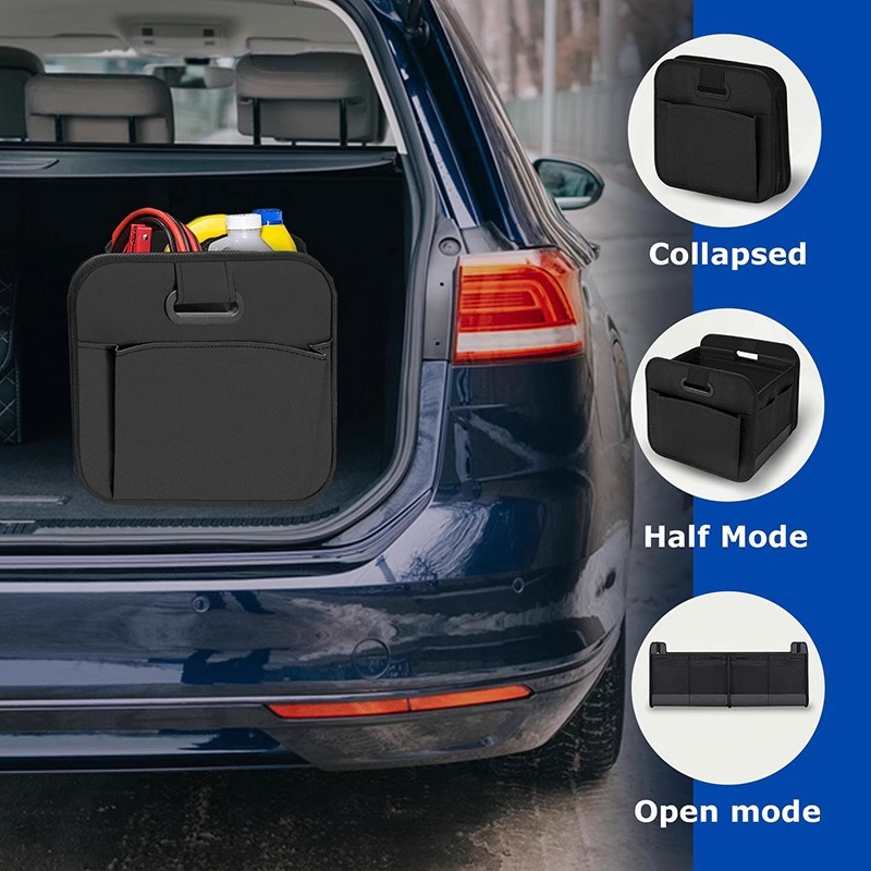 Car trunk storage box, Oxford cloth handle outdoor storage box, multi-functional folding car storage box pic 7