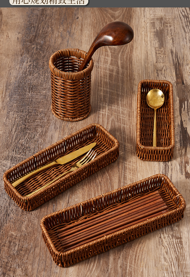 Wholesale of commercial chopstick storage boxes, chopstick holders, spoons, chopstick buckets, countertop knives, forks, chopstick baskets, kitchen anti-mold chopstick cages pic 3