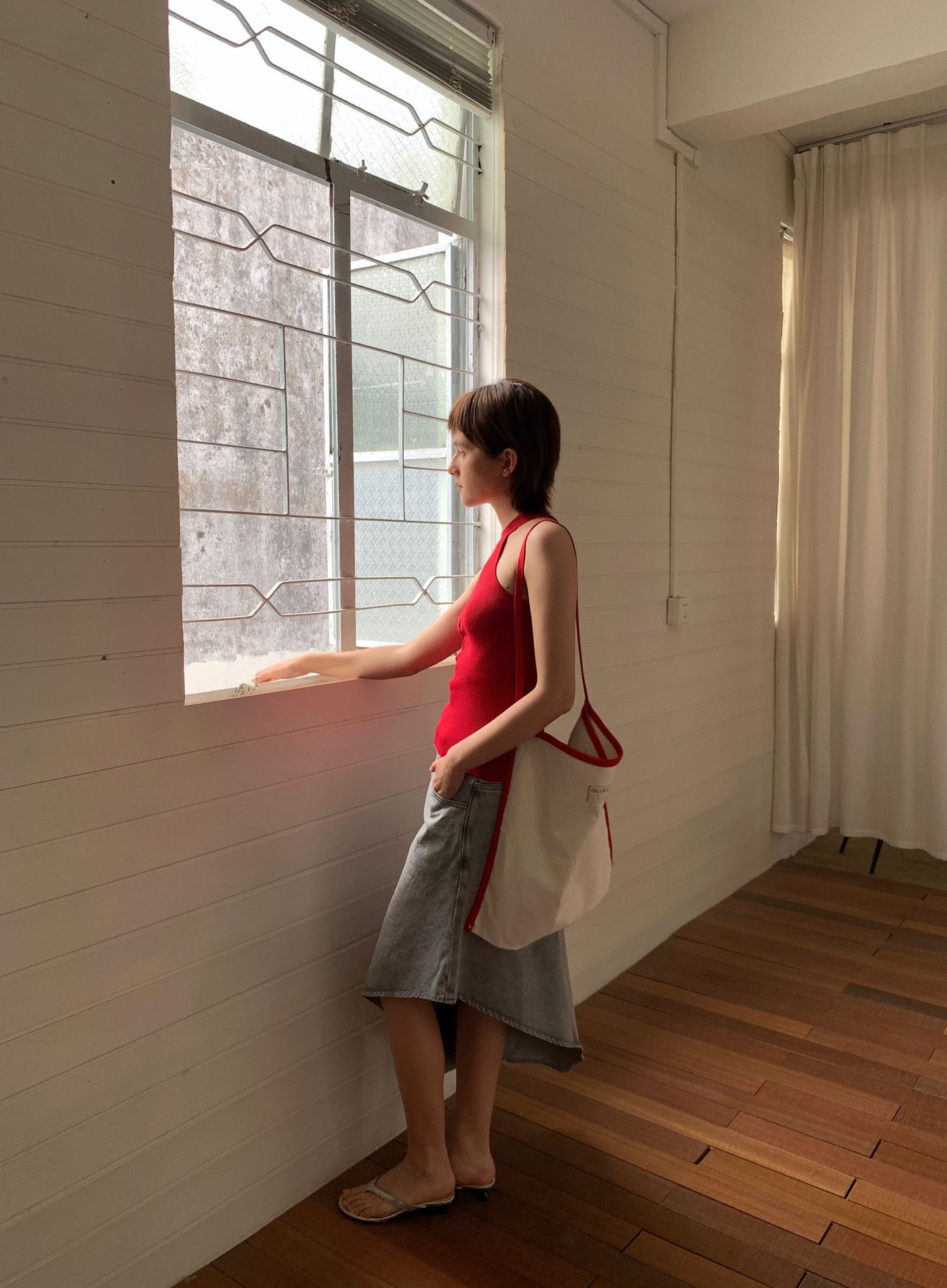 UNITY MODE Sweet and cool Tencel cut-out stand-up collar vest for summer girls, slimming and form-fitting sweater pic 22