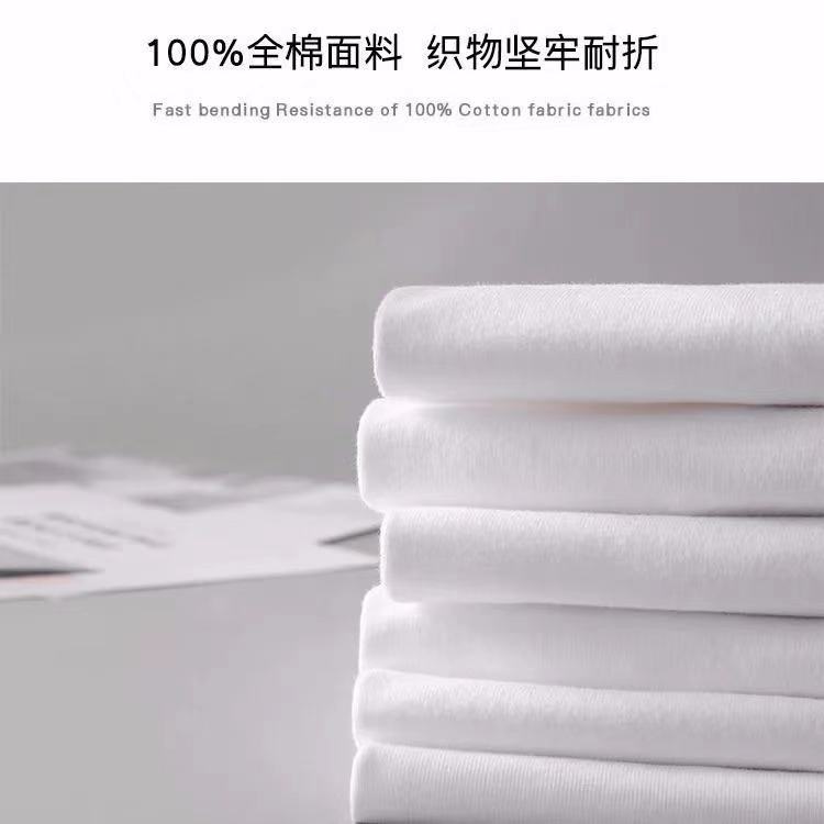 夏季180克纯棉t恤男短袖百搭休闲重磅纯色宽松上衣内搭白色打底衫详情13